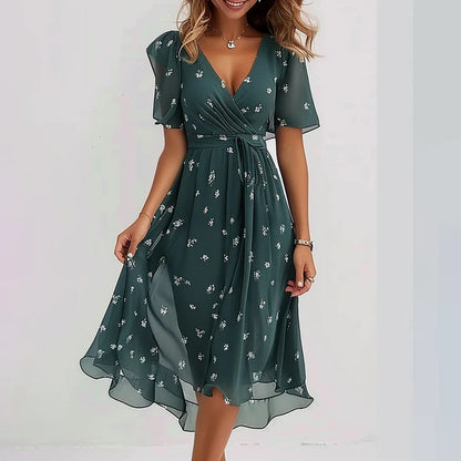 Isabella™ Elegant Short Sleeve Dress