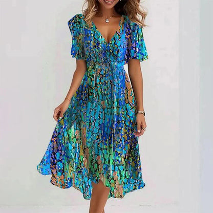 Isabella™ Elegant Short Sleeve Dress